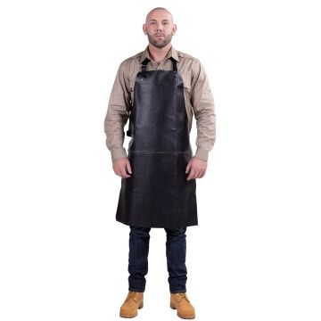 Blue Max® Heavy Duty Grain Leather Bib Style Welders Apron