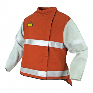 WAKATAC® Proban® Welding Jacket with Chrome Leather Sleeves & Reflective Trim