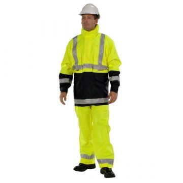 Zetel® XT Z59 Wet Weather Jacket - Fluoro Yellow/Navy with Reflective Trim