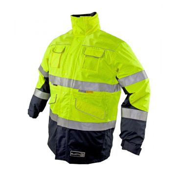 Zetel® FRAS Z50 Wet Weather 4-in-1 Jacket - Fluoro Yellow/Navy with Reflective Trim  