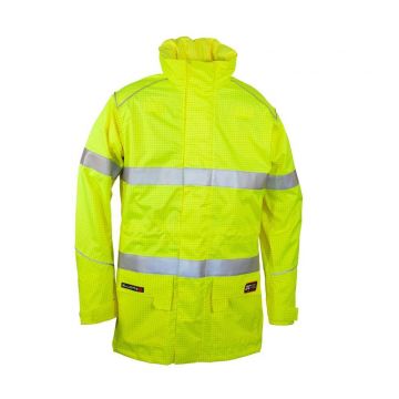 Zetel® ZX Z59 FRAS Wet Weather Jacket  - Fluoro Yellow with Reflective Trim