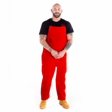 Big Red® Leather Chaps with Bib Apron