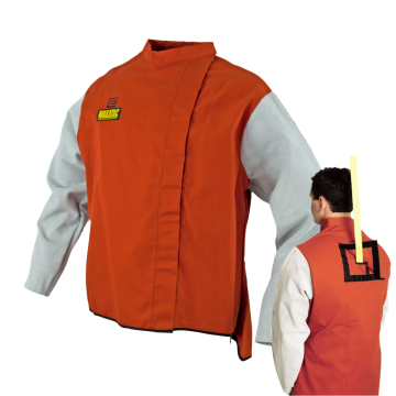 WAKATAC® Proban® Welding Jacket with Chrome Leather Sleeves & Safety Harness Access