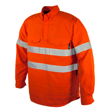 TecaSafe® Plus Men’s NENS09 5.8oz AR/FR Shirt  - Orange