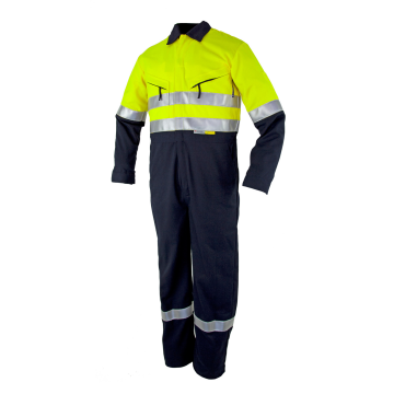 Tecasafe® Plus Classic AR/FR Coverall - Fluoro Yellow/Navy