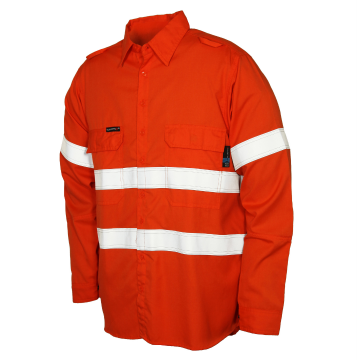 Tecasafe® Plus Men's 7.0oz AR/FR Classic Shirt - Orange