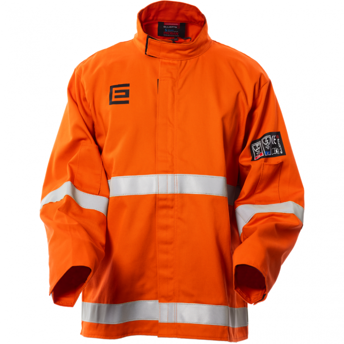 Proban® High Visibility Orange Welding Jacket with Reflective Trim main product photo